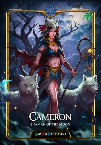 Cameron, an Ancient Oasis character card